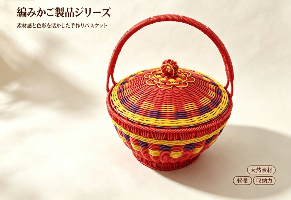 Kaleidoscope lidded basket