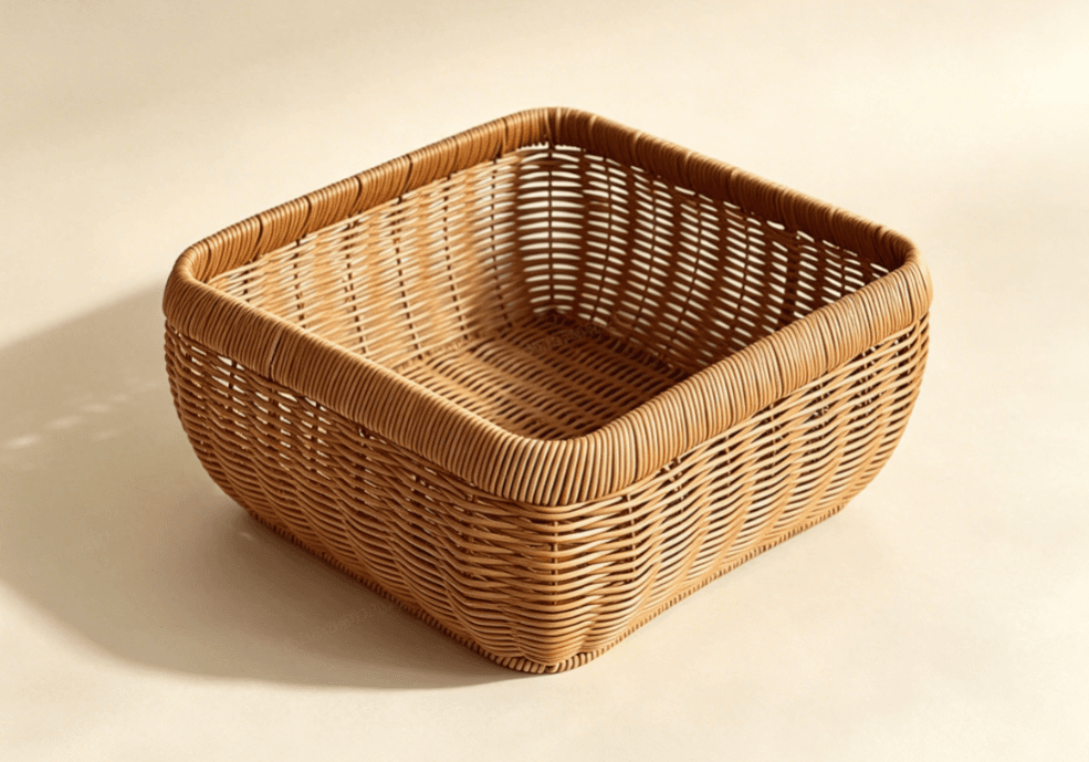 Square tabletop basket