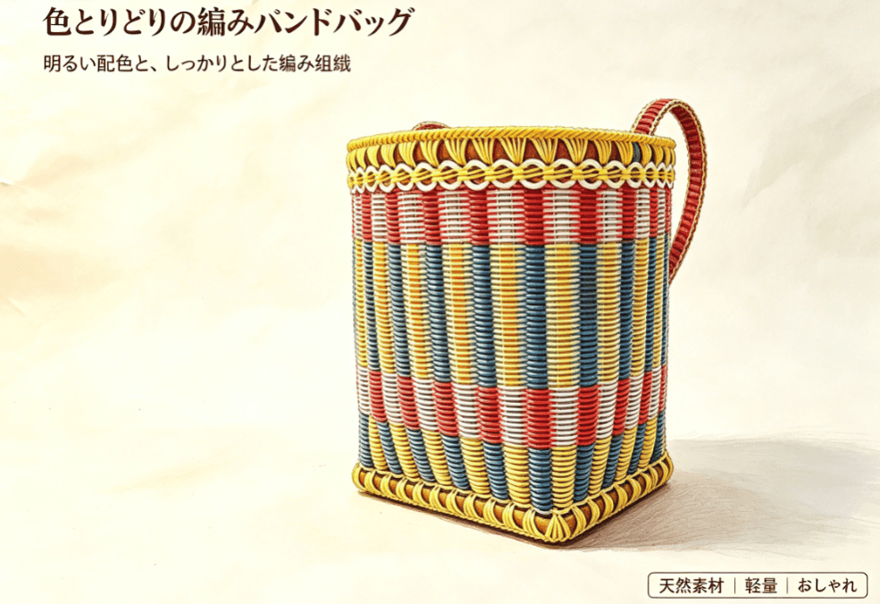 Soft color woven tote